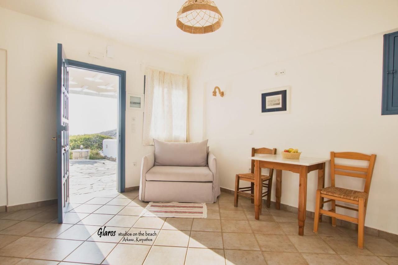 Апартаменты Glaros Luxury Studio On The Beach Аркаса Экстерьер фото