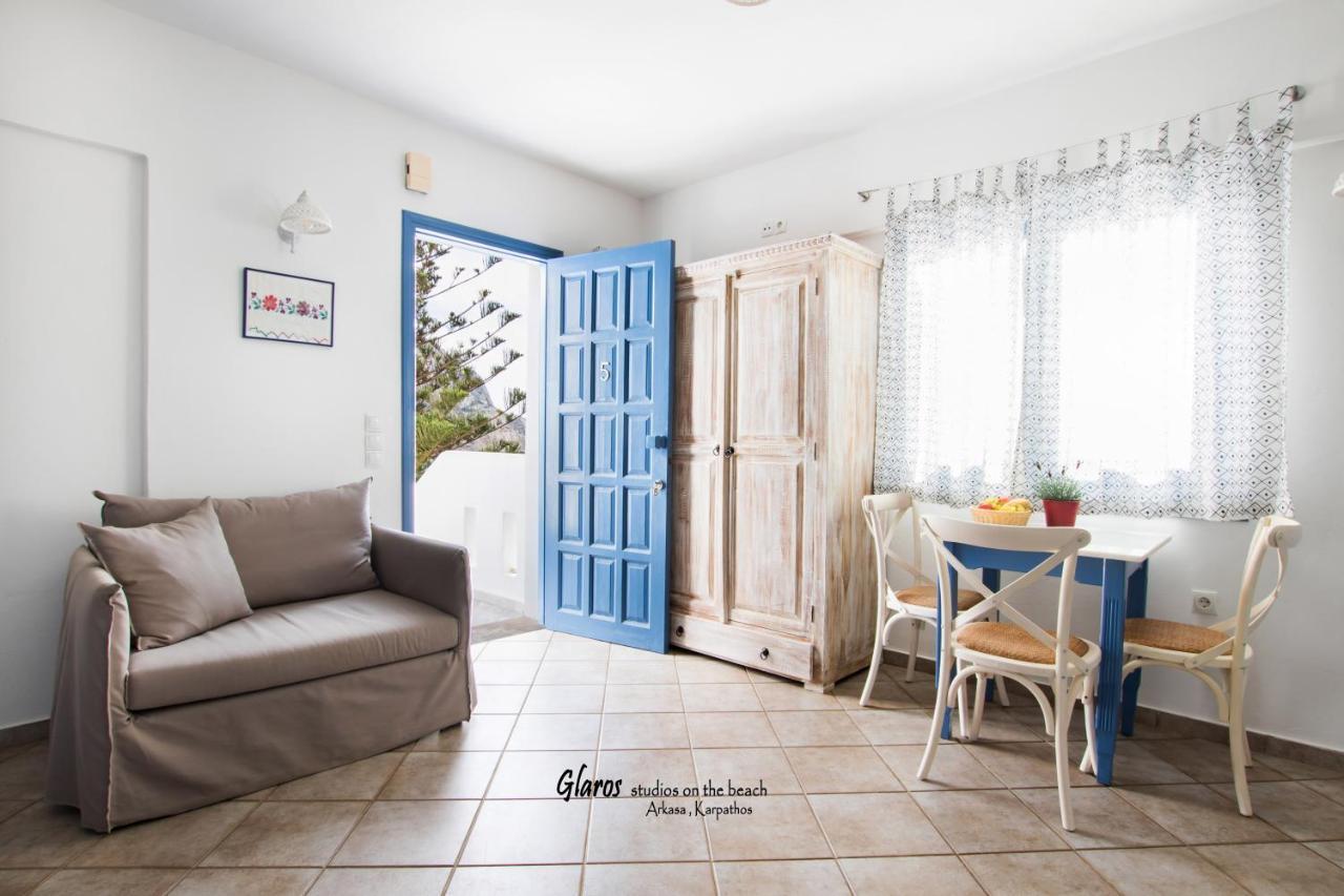 Апартаменты Glaros Luxury Studio On The Beach Аркаса Экстерьер фото