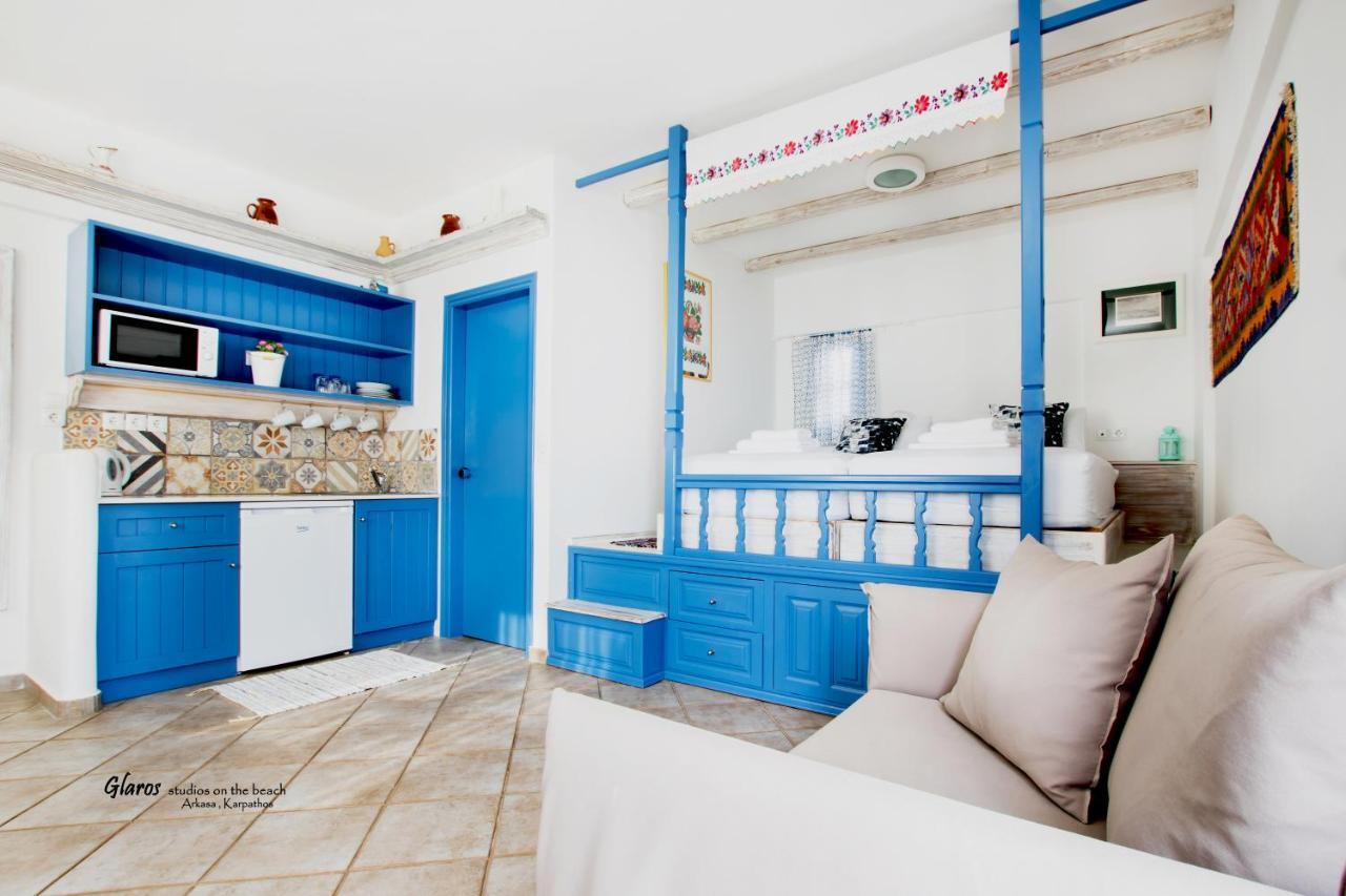 Апартаменты Glaros Luxury Studio On The Beach Аркаса Экстерьер фото